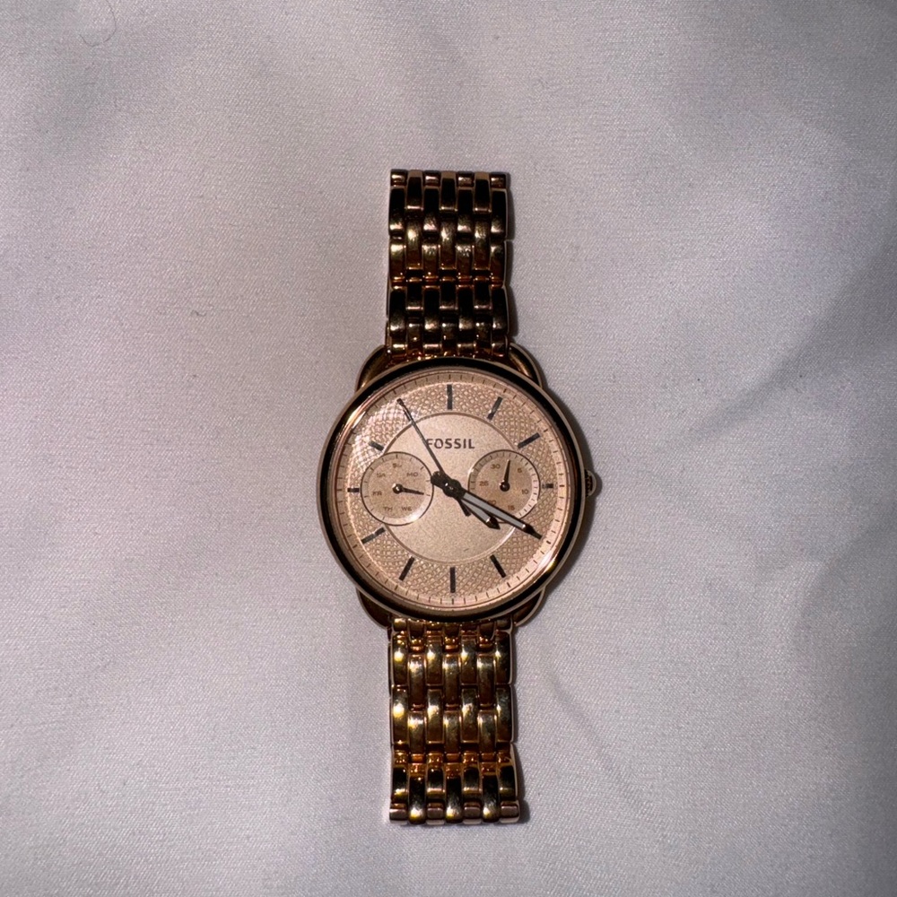 Fossil Rose Gold Chronograph Watch
